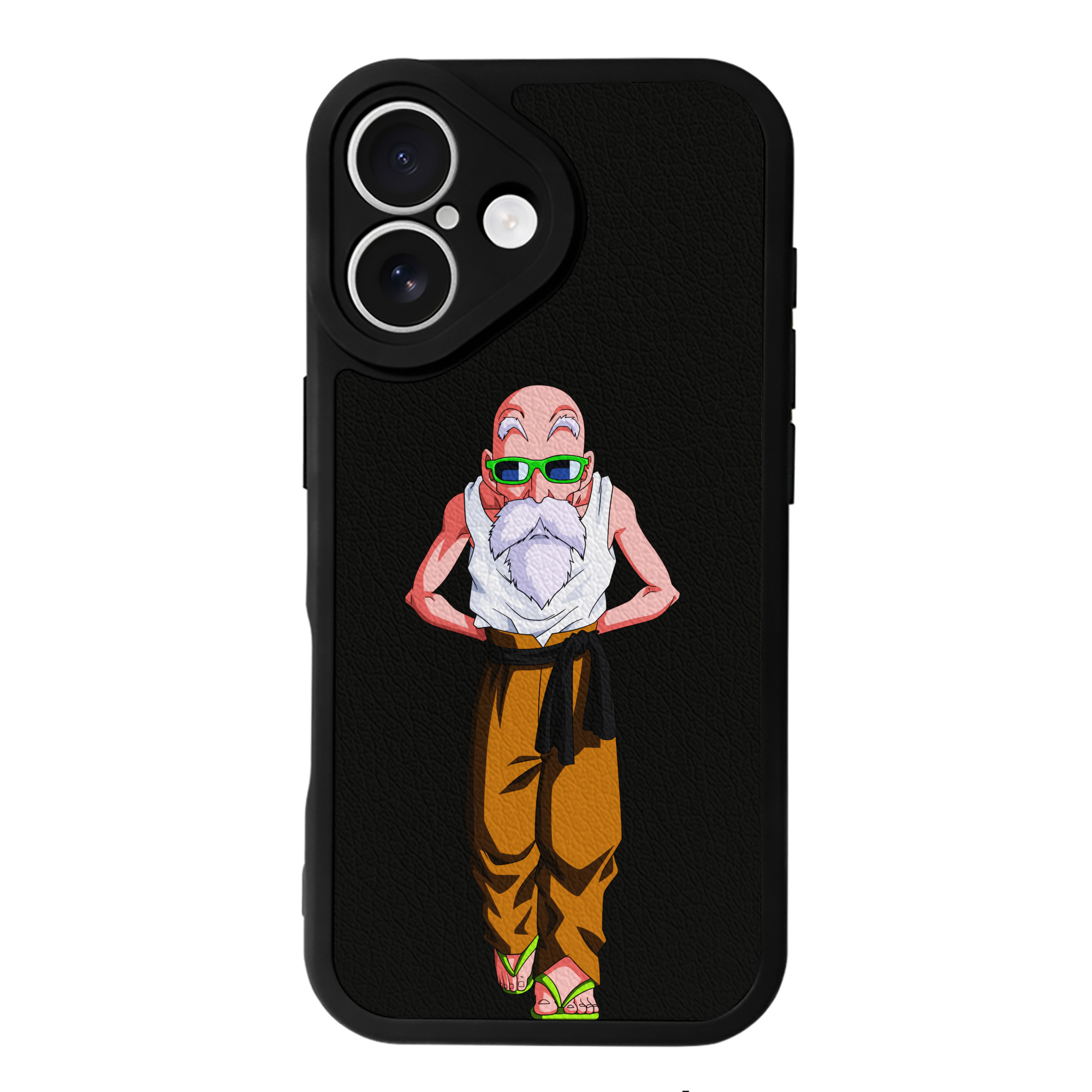 （画像用） ドラゴンボール 亀仙人（かめせんにん） DRAGON BALL Master Roshi Kame Sennin 【iPhone 16シリーズ対応】シリコンスマホケース（レザー調） 材質：シリコン
